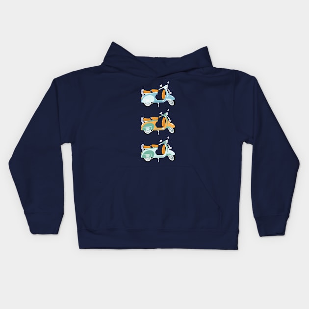 Italian motorbike Kids Hoodie by Valeria Frustaci 